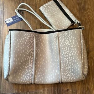 Parker & Hyde Exclusive Neoprene Tote, NWT, color fawn